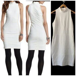 White House Black Market Head Turning Sheath White Mini Dress size 4 Career